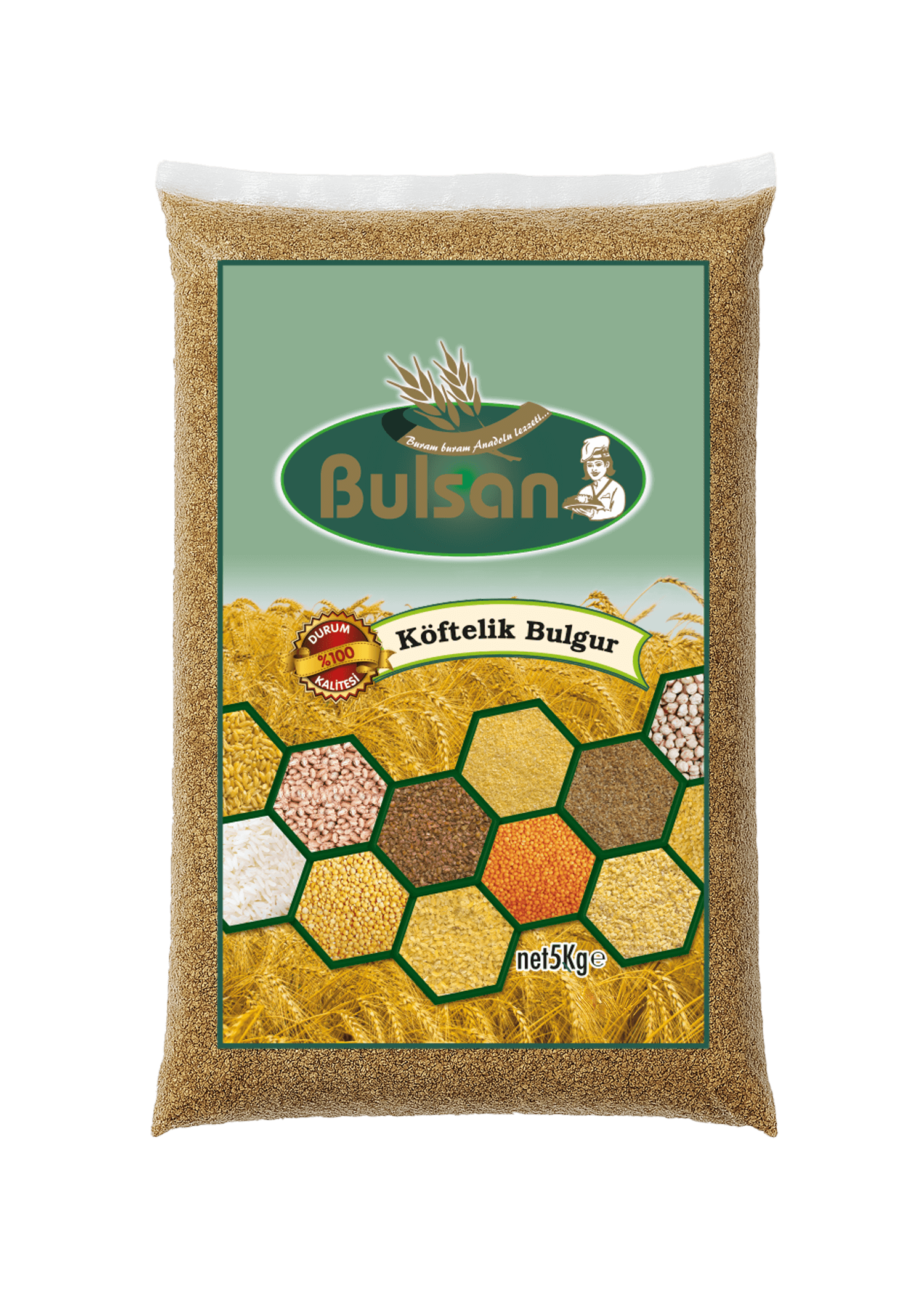 Bulsan Esmer Köftelik Bulgur 5 kg paket - Küçük resim